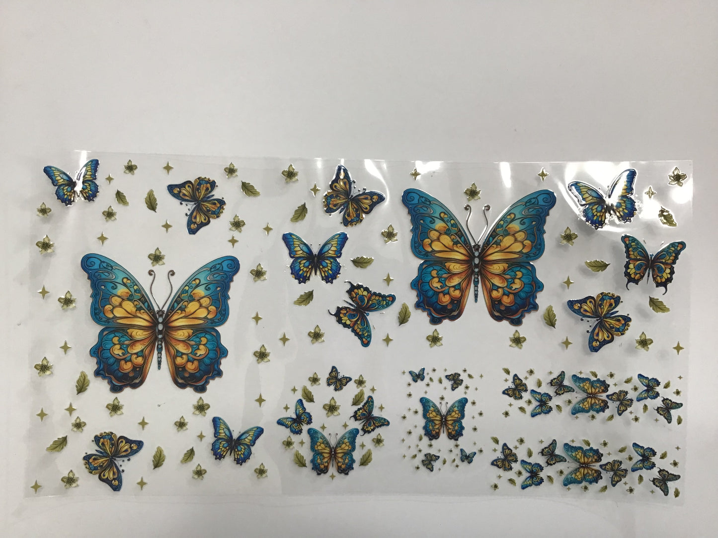 BLUE AND GOLD BUTTERFLIES