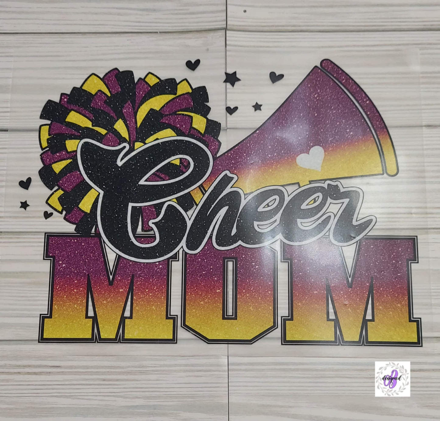 CHEER MOM PURPLE/YELLOW