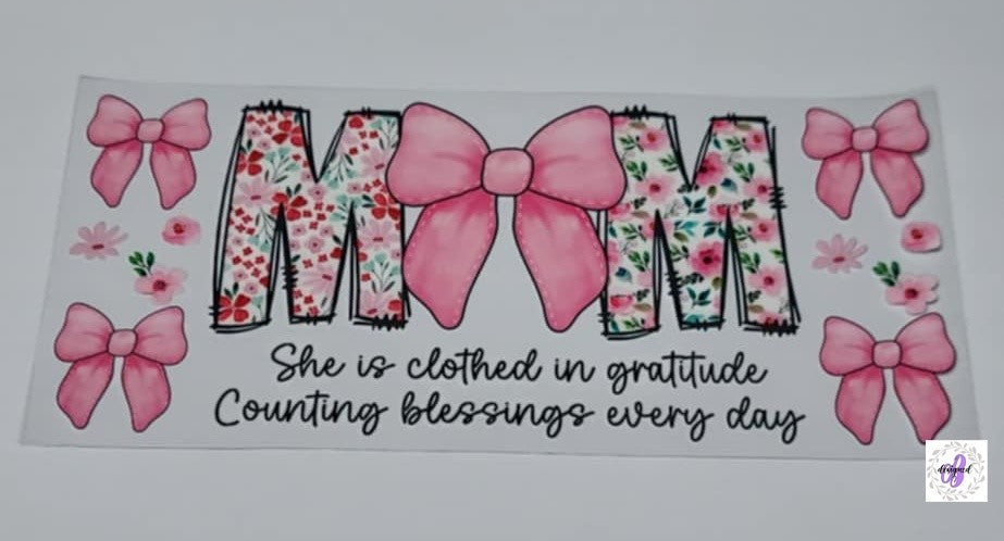 MOM PINK BOW FLORAL