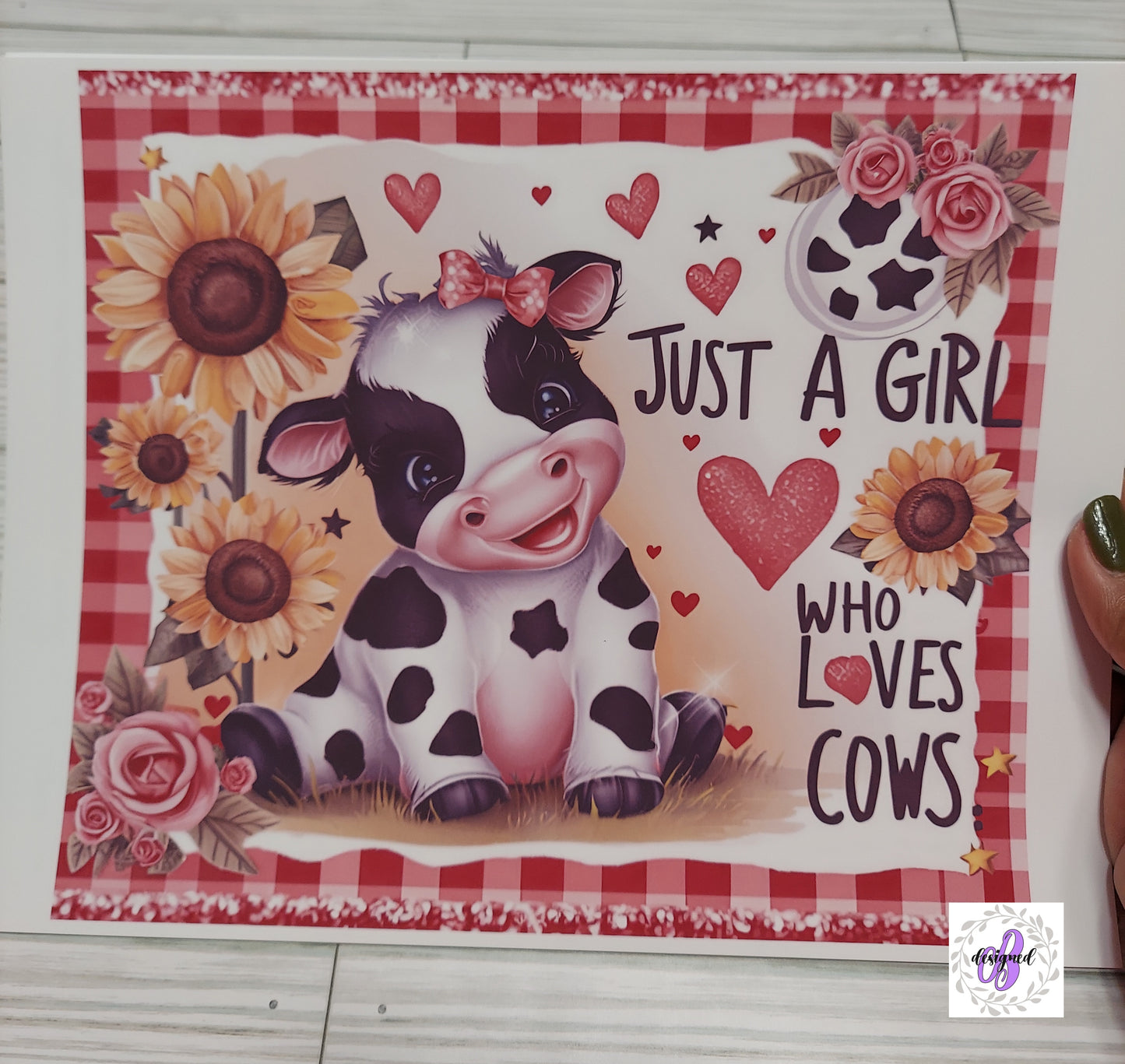 20oz - CUTE JUST A GIRL WHO LOVES COWS