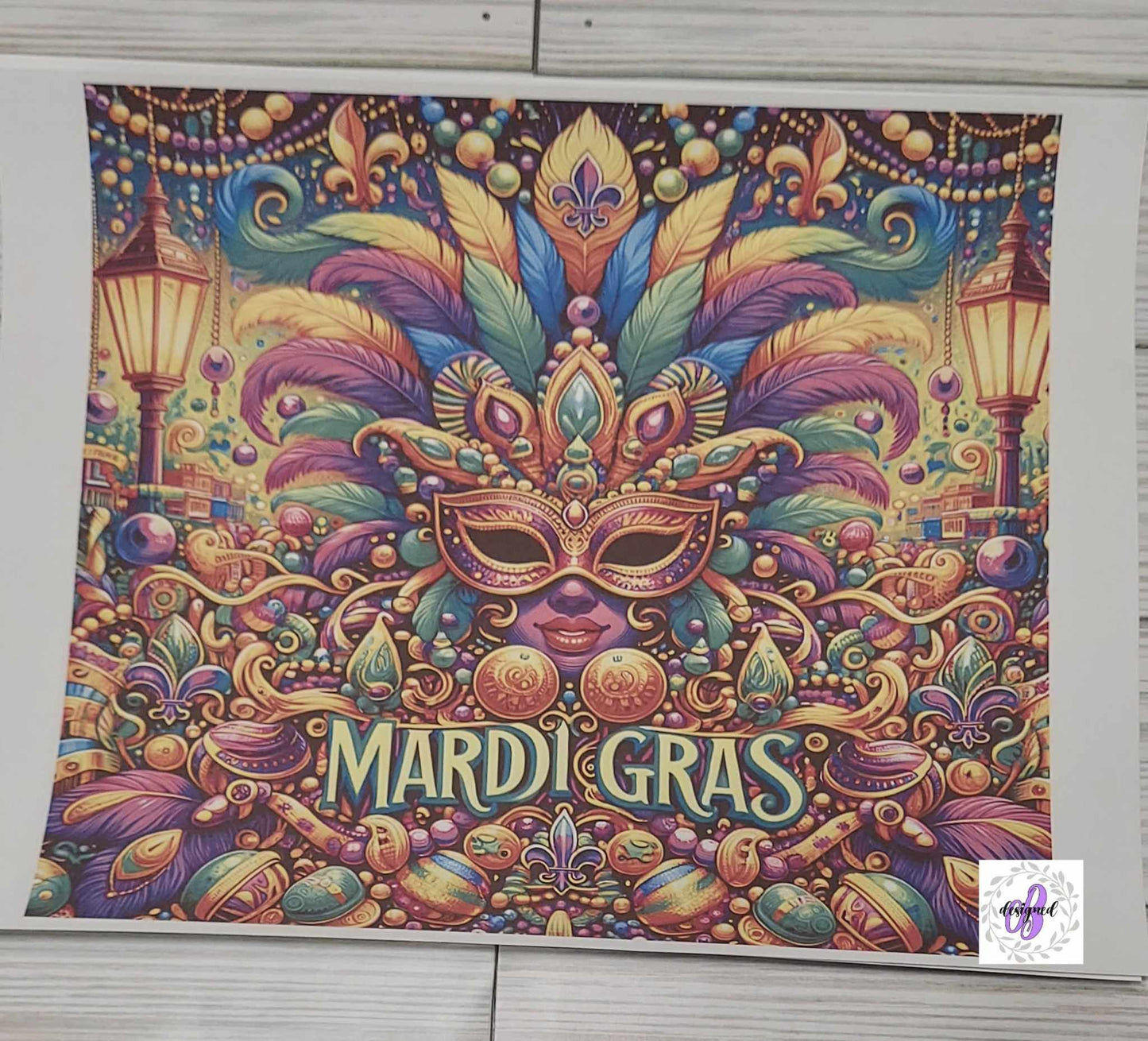 20oz - GOLD AND PURPLE MARDI