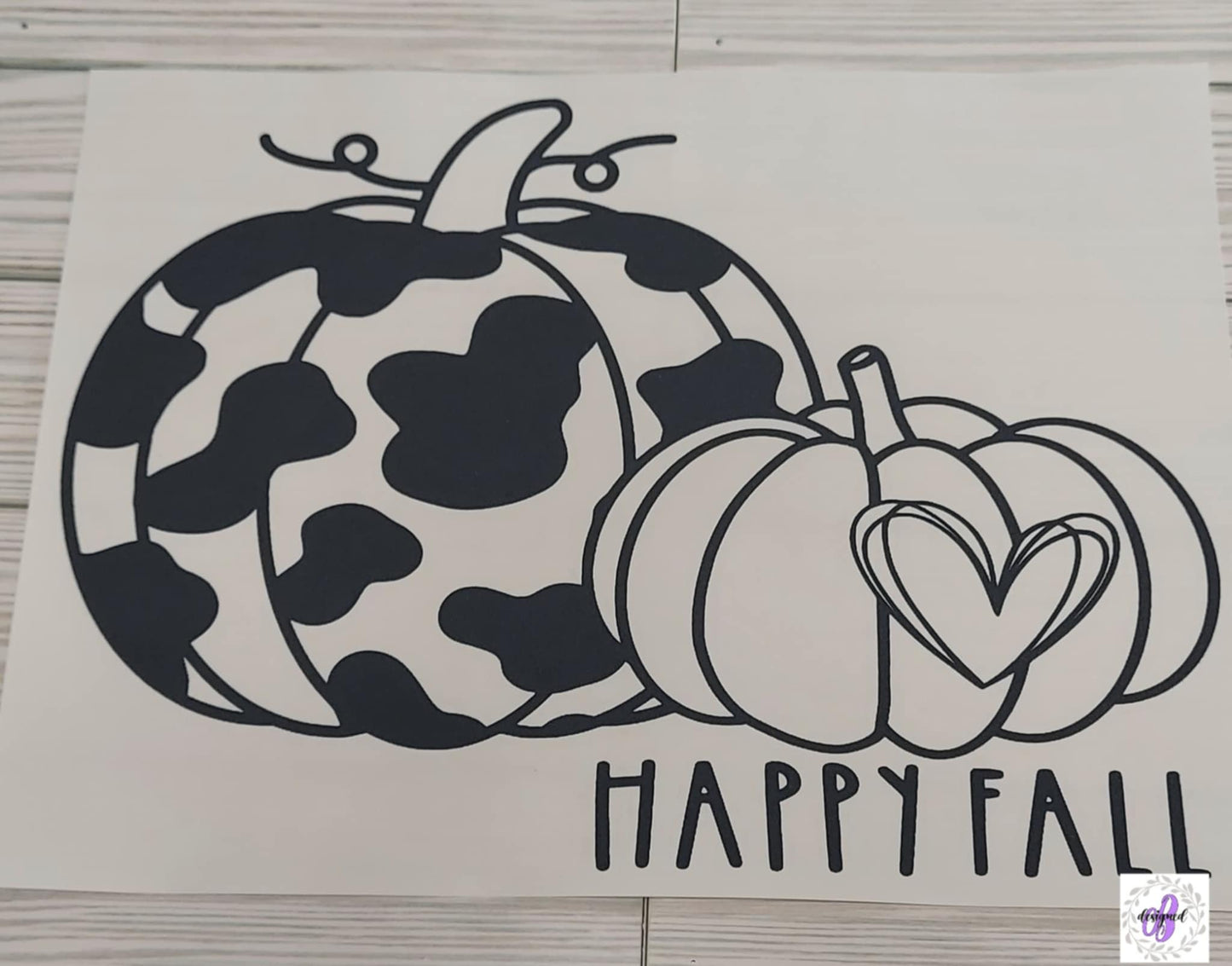 HAPPY FALL PUMPKIN COWHIDE