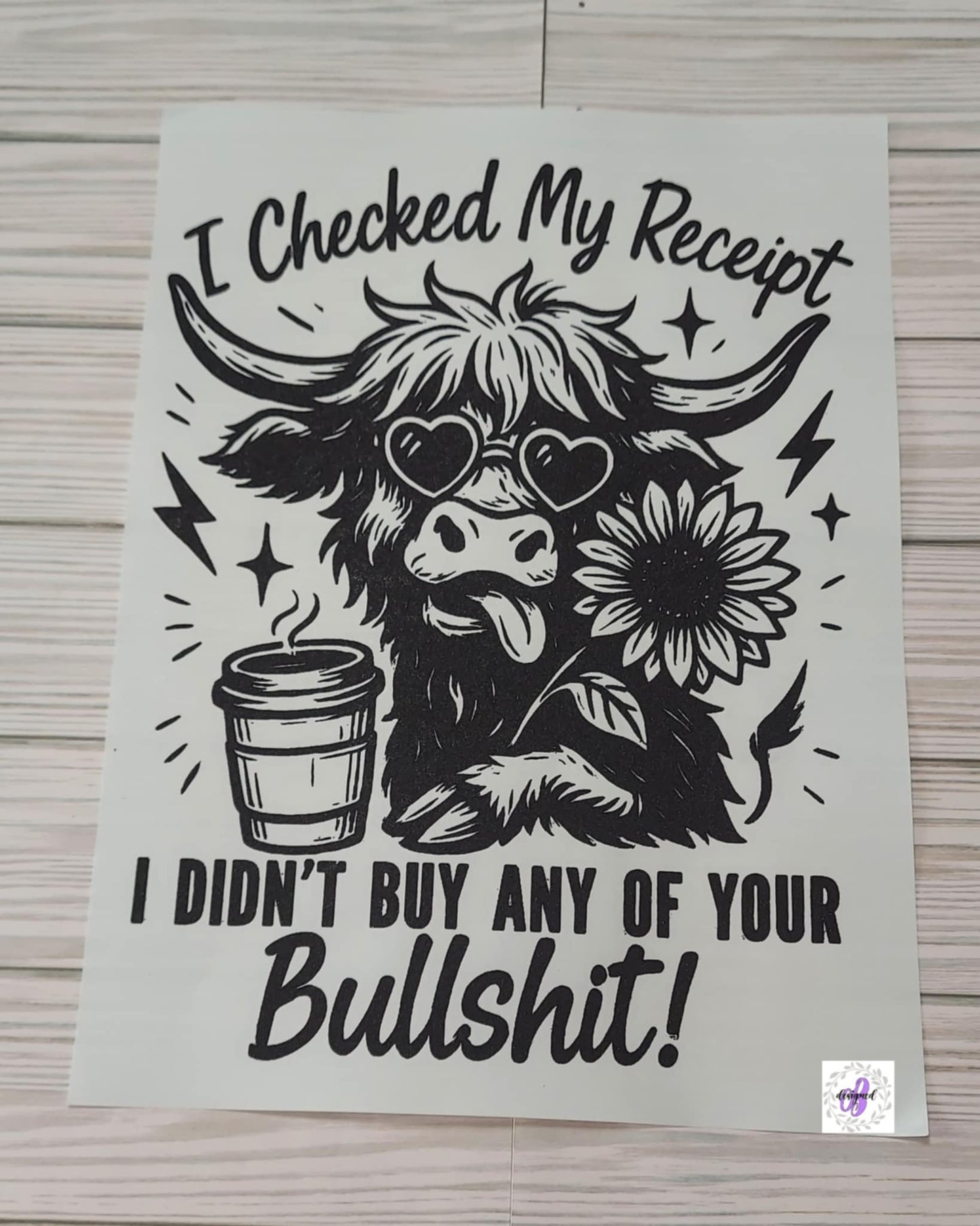 I CHECKED MY RECEIPTS