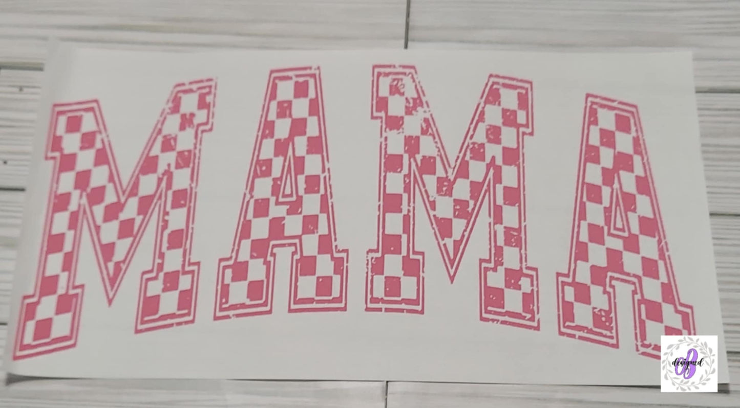 MAMA PINK CHECKERED