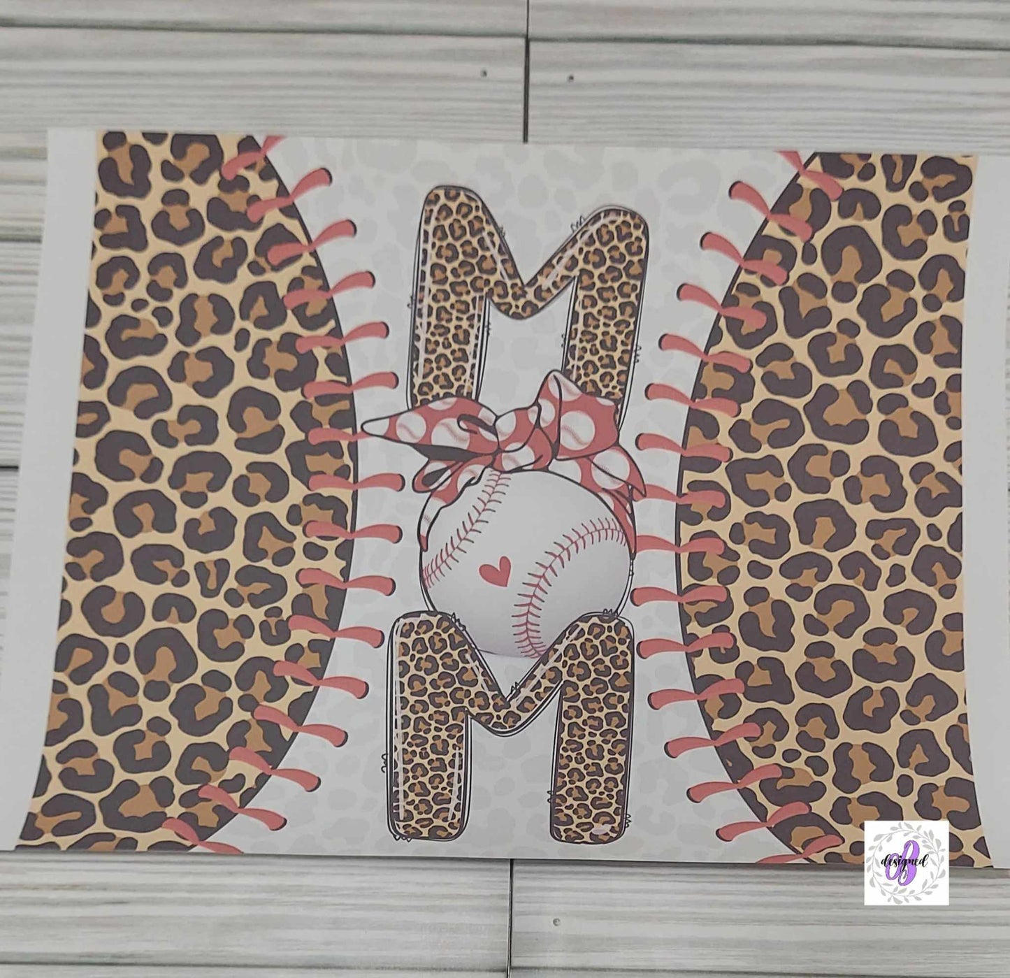 20oz - BASEBALL MOM LEOPARD