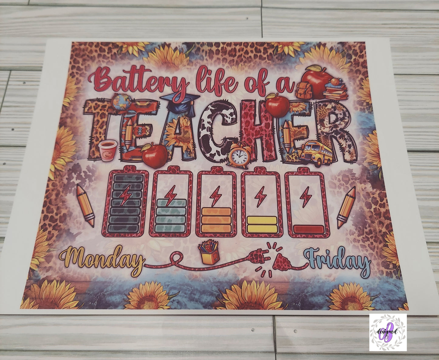 20oz - BATTERY LIFE OF A TEACHER