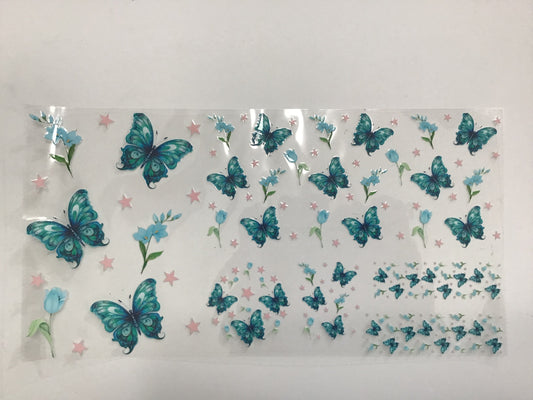 TEAL BUTTERFLIES