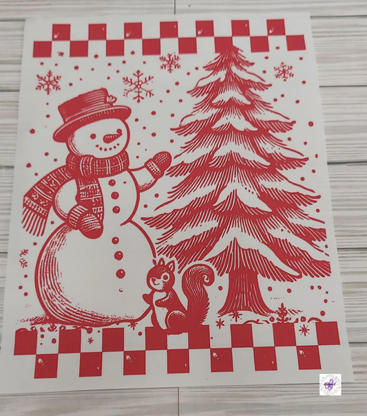 CHECKERED SNOWMAN