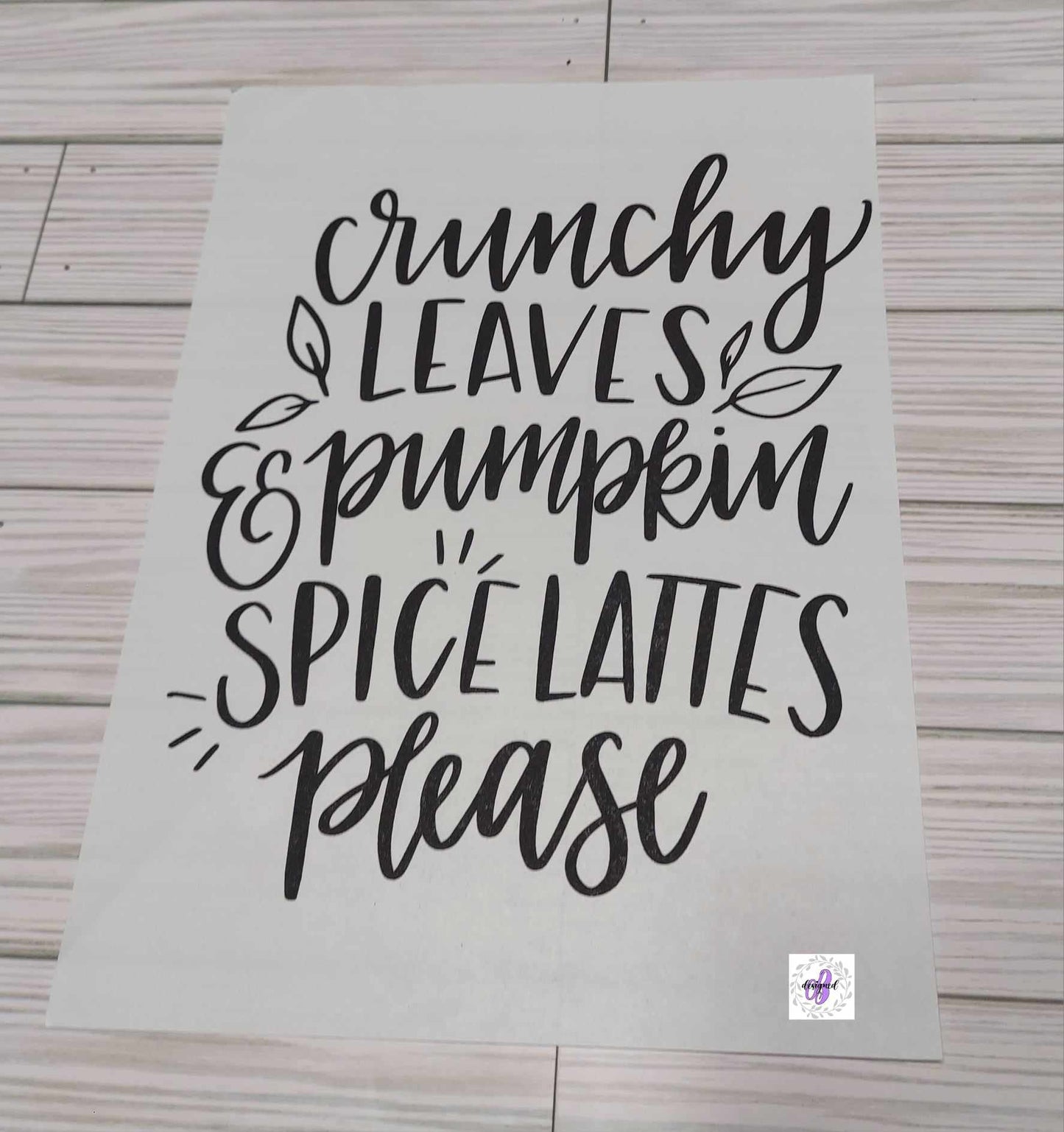 CRUNCHY LEAVES AND PUMPKIN SPICE LATTES