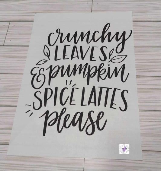 CRUNCHY LEAVES AND PUMPKIN SPICE LATTES