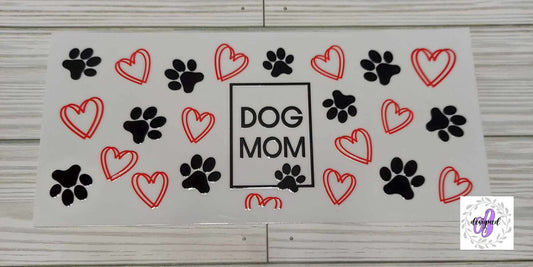 DOG MOM RED HEART