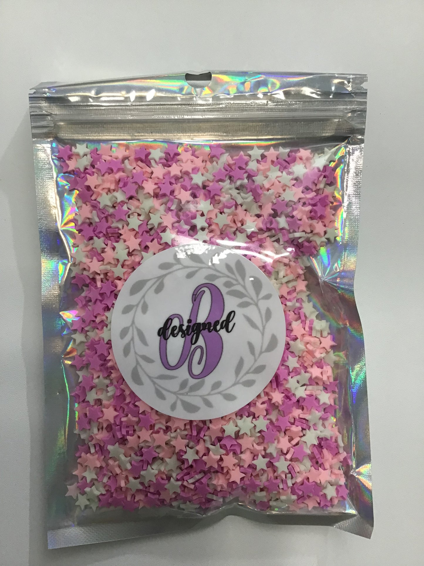 PINK WHITE PURPLE STARS