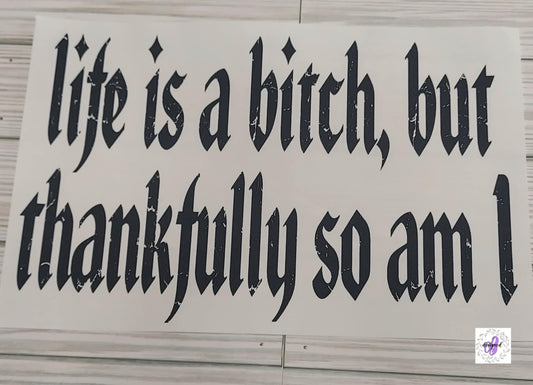 LIFE IS A BITCH