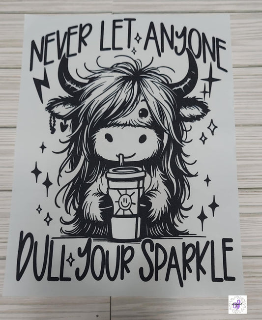 NEVER LET ANYONE DULL YOUR SPARKLE