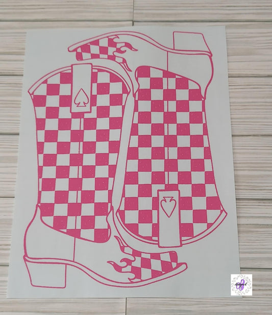 PINK BOOTS