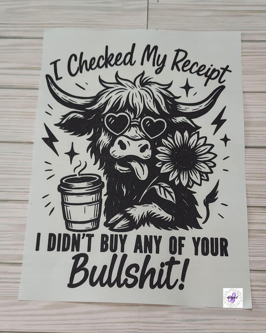 I CHECKED MY RECEIPTS